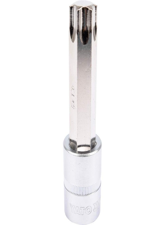 Yato YT-04329 Socket Bit of Size T70 & Length 100mm Suitable for 1/2 inch Drive Socket Wrench Set |S2 steel Chromium plated|Socket Tool Box|Used as Home & Mechanical Tools|Industrial Tools Power tool - Image 1